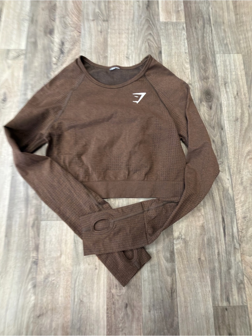 Gymshark Seamless Long Sleeve Crop Top – Women’s Size Large - Picture 2 of 5